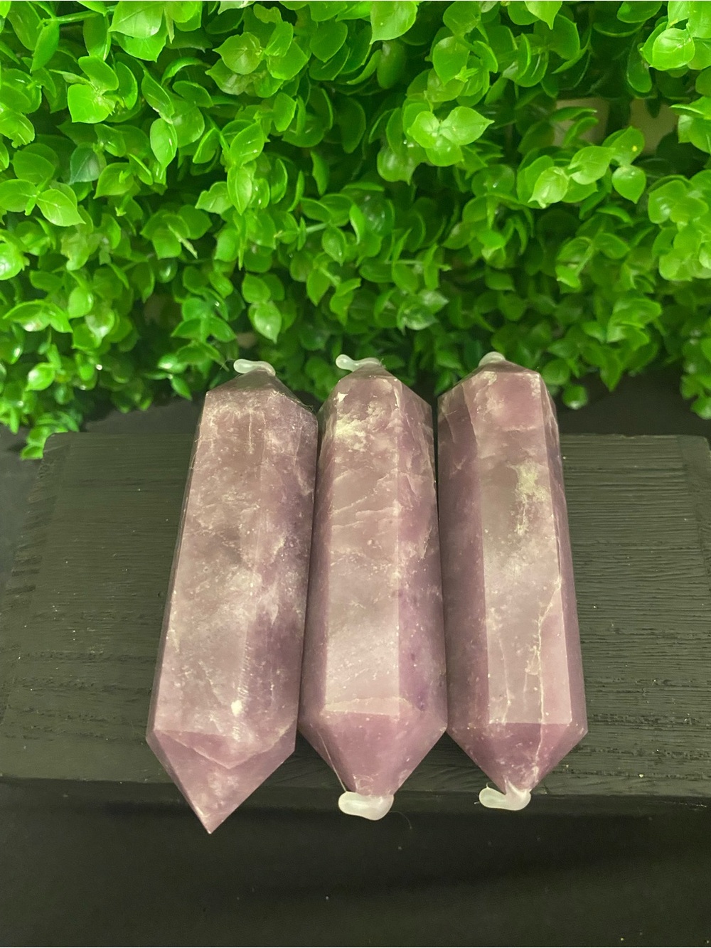 lepidolite double point